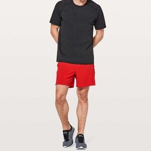 (M) lululemon Men Surge Short Red 6”